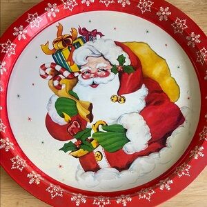 Vintage Santa Clause tin plate
